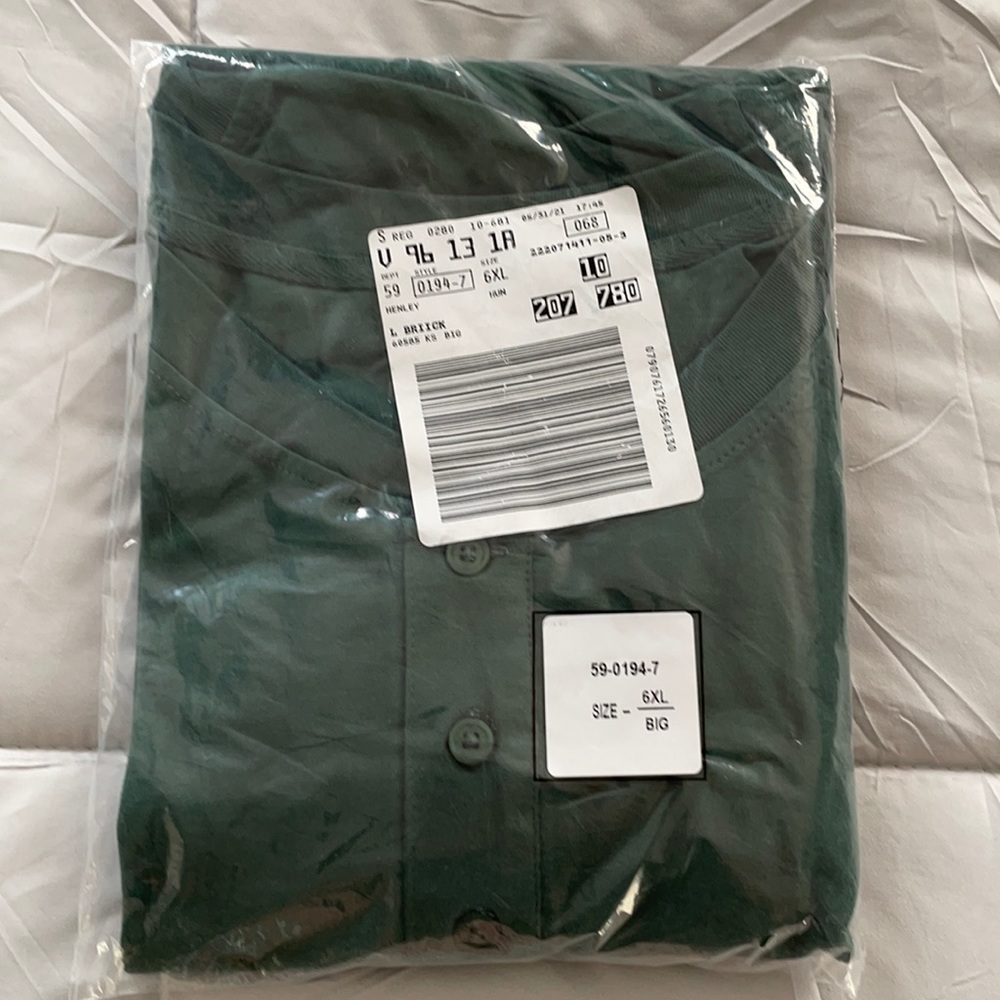 KINGSIZE - 6XL - Henley style t- shirts